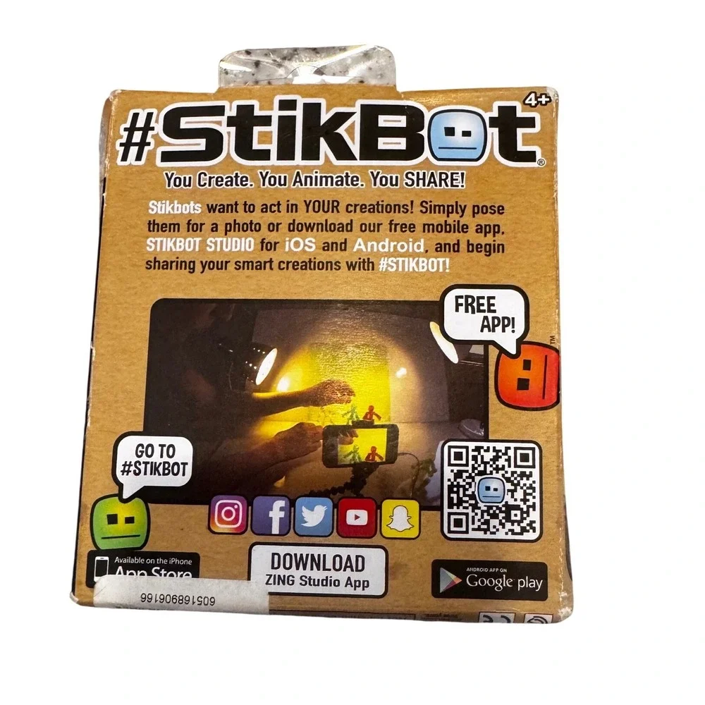 Stikbot Pink Stop Motion Animation Action Figure Zing Toy Shed New Box Wear 2017